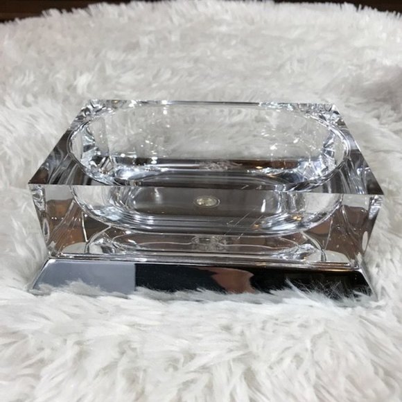 Springs Palace Finesse Swing Door Storage Unit + Soap Dish Lucite Metal Set - Picture 6 of 14